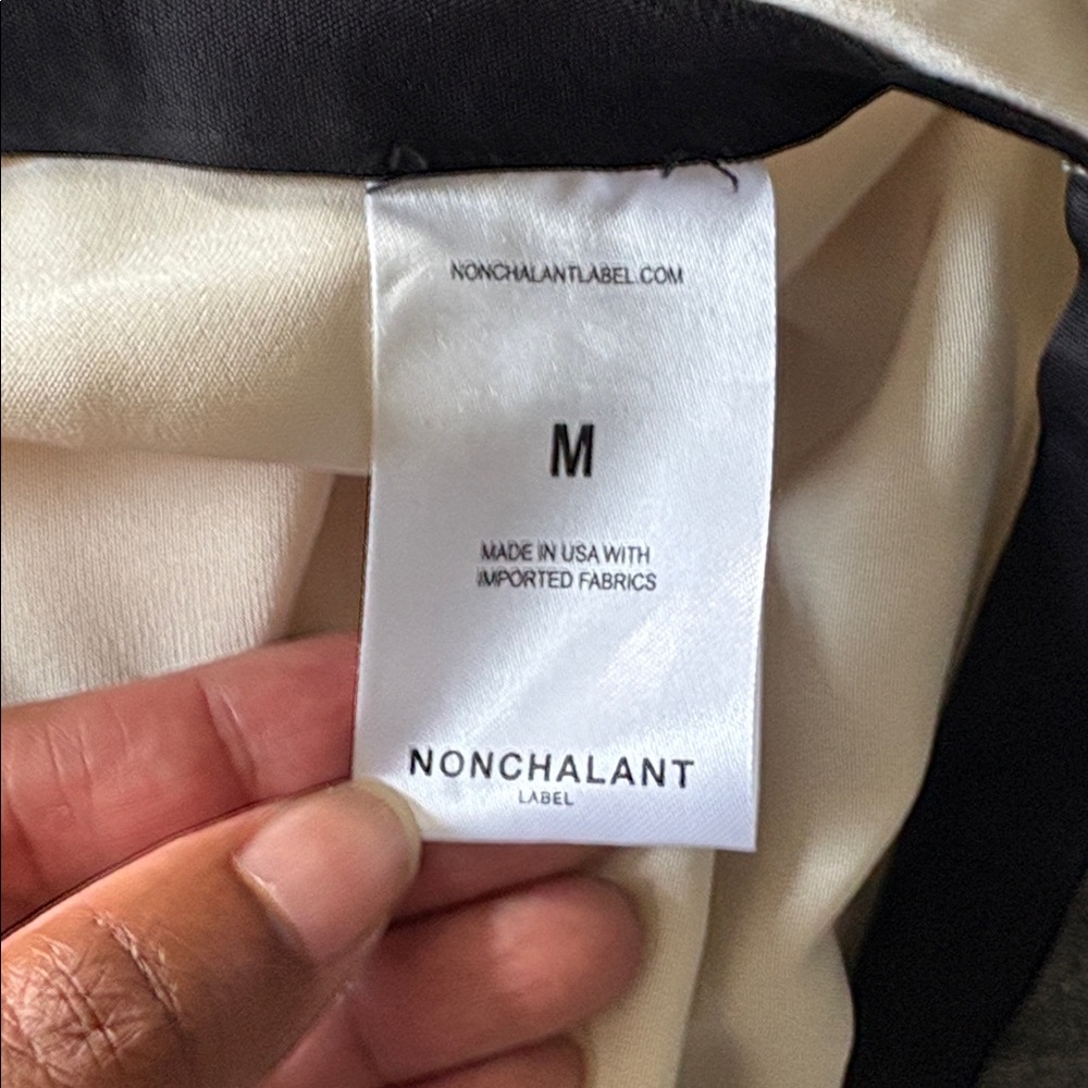 Nonchalant label Norma pant champagne seamless silky trouser pant straight M NWT - Picture 11 of 12